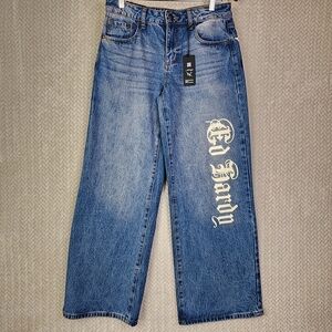 Ed Hardy Loose Fit Jeans Free Birds Mens 28 Buckle Back WEHD8500-2 NWT